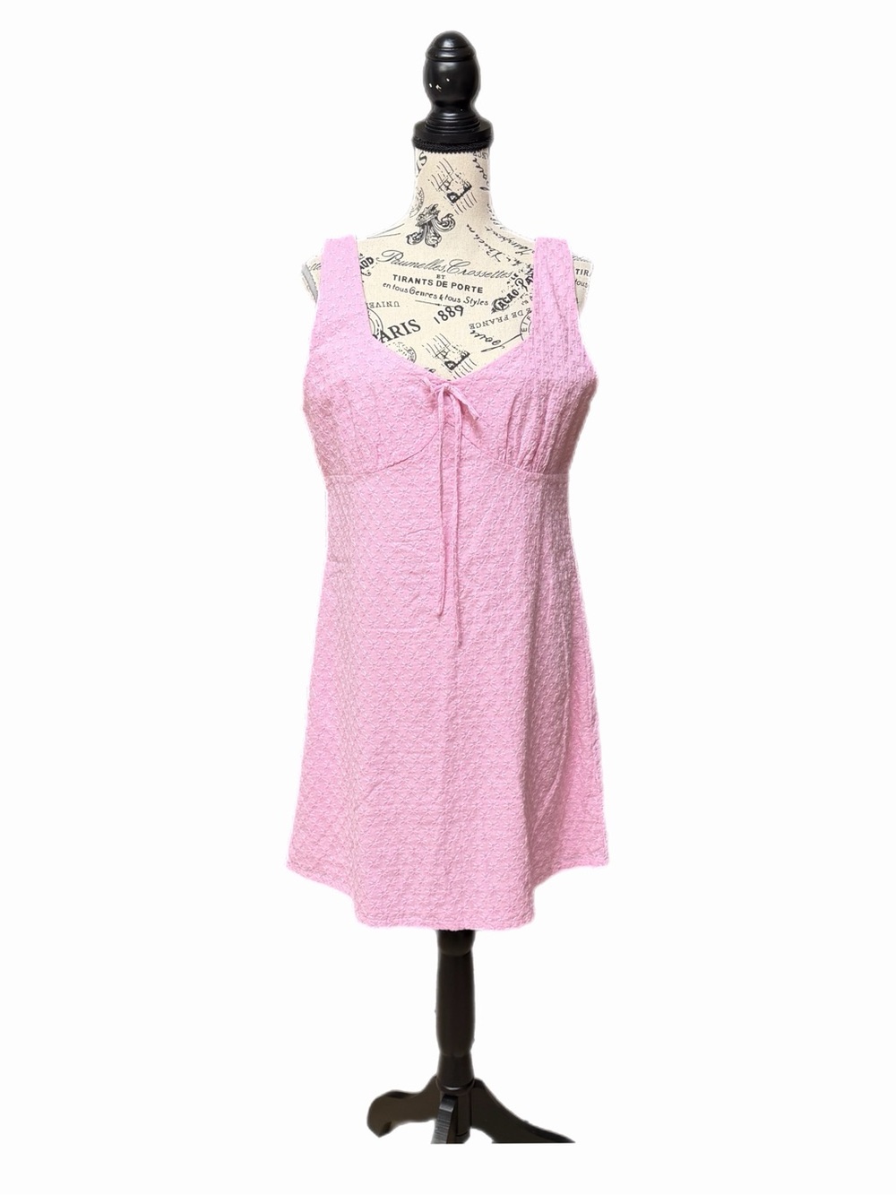 Copper Key Pink Summer Spring Dress Pink Tie Floral Pattern Sleeveless L